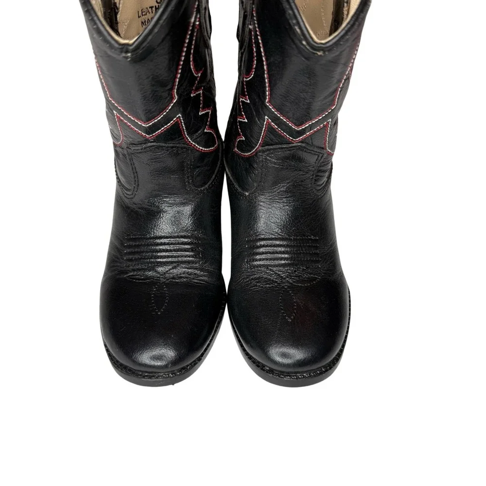 Old West Youth Western Cowboy Boots Leather Upper‎ Boys BSY1822 Brown Size US 6D